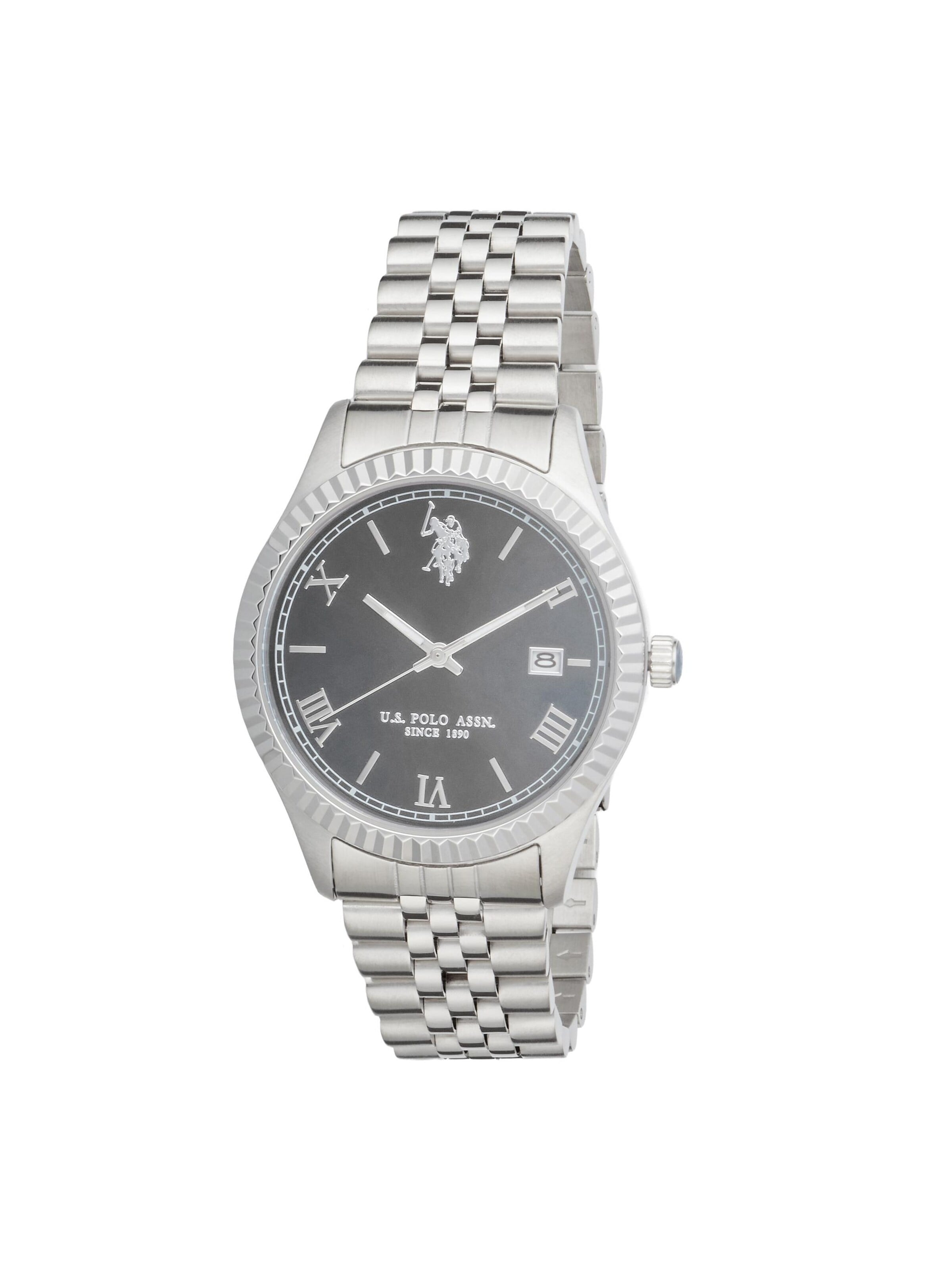 Montre à affichage analogique 'Brandon Steel' U.S. POLO ASSN. en gris : devant