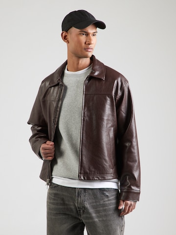 Veste mi-saison Abercrombie & Fitch en marron : devant