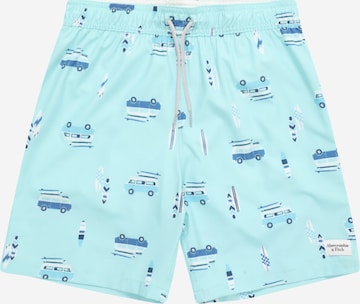 Shorts de bain Abercrombie & Fitch en bleu : devant