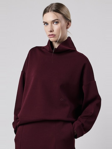 OWN Off With NatureSweater majica 'Felpa Collo Alto Loose Fit in Interlock Burgundy' - crvena boja: prednji dio