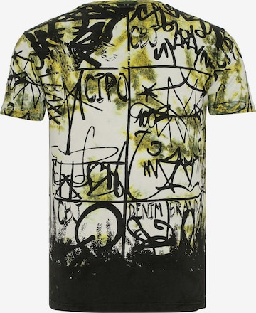 CIPO & BAXX Shirt 'Grafitti' in Grün
