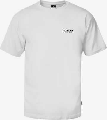 Oldskull Shirt in Weiß: Vorderseite