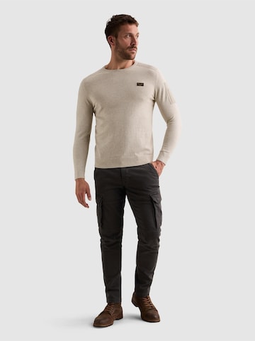 PME Legend - Jersey 'American Classic pullover with flight pocket' en beige
