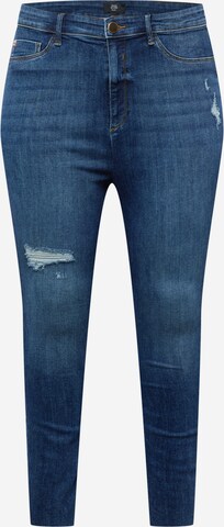 River Island Plus - Slimfit Calças de ganga 'MOLLY' em azul: frente