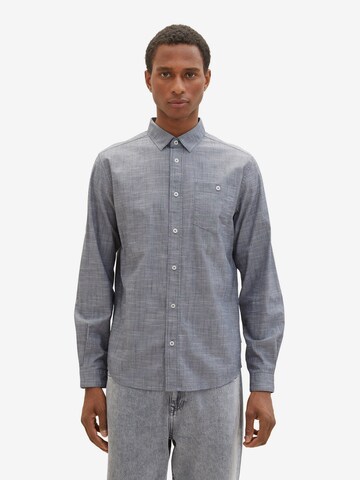 Coupe regular Chemise TOM TAILOR en bleu