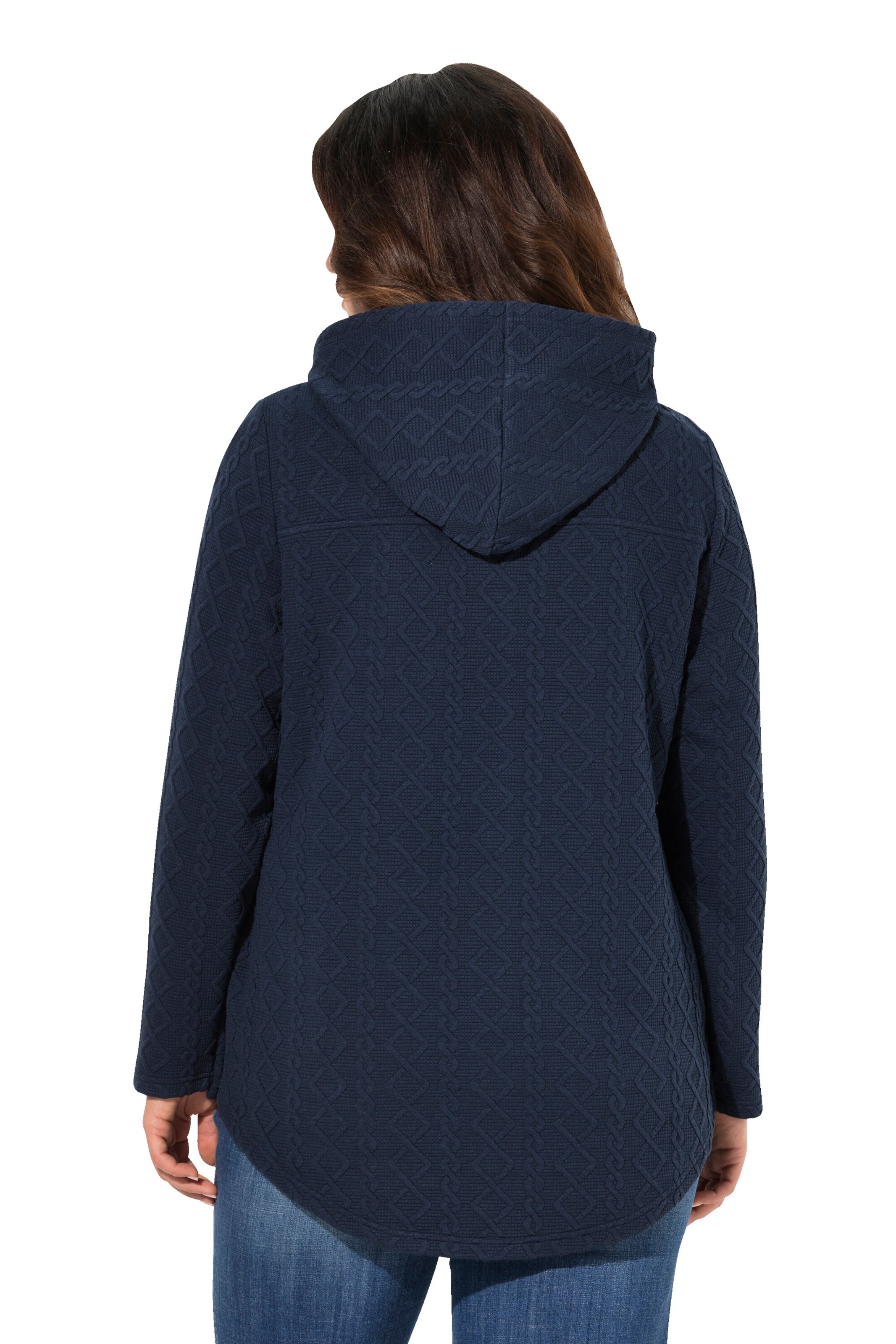 Ulla Popken Sweatjacke in Blau