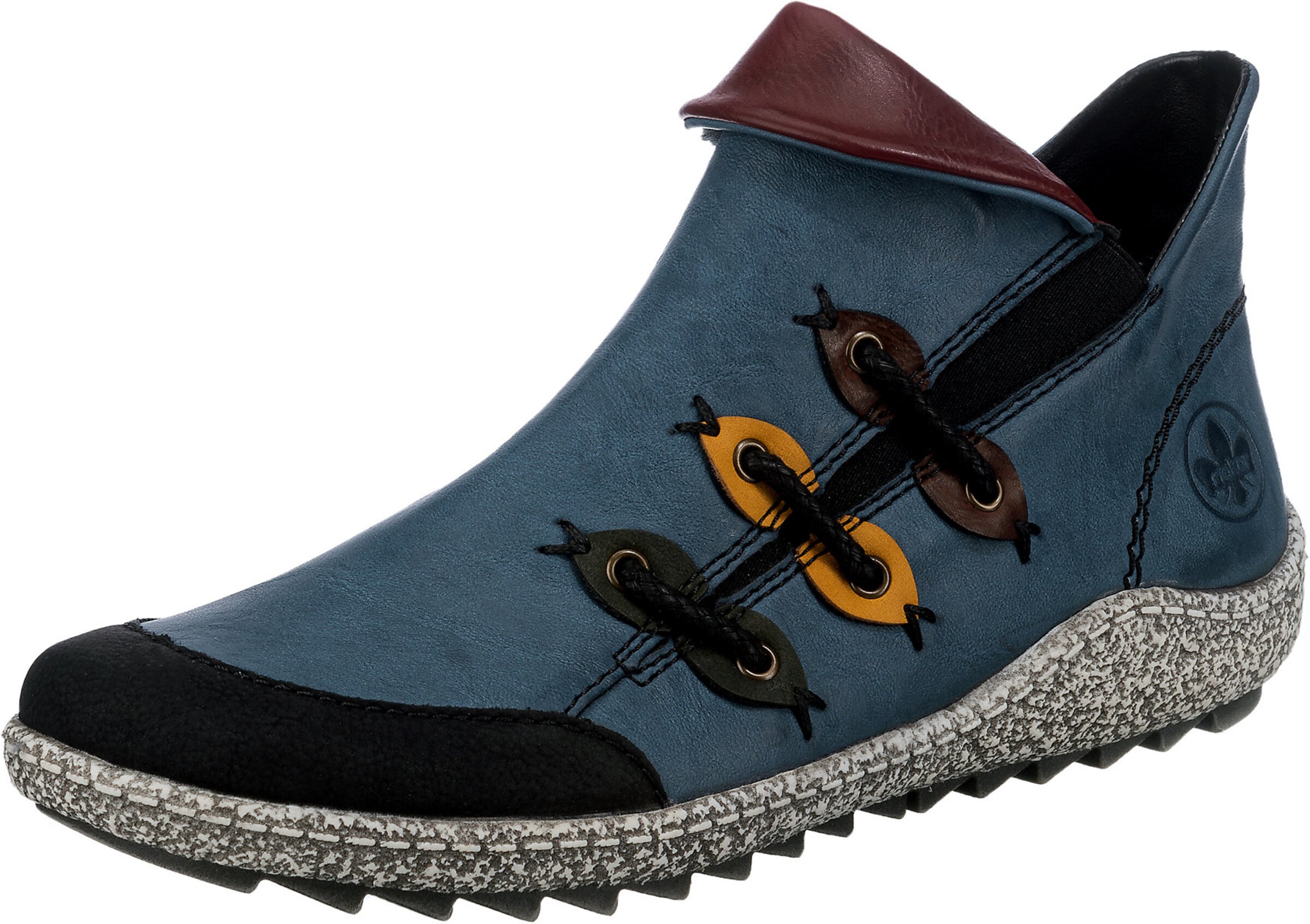 Rieker Booties in Blue: front