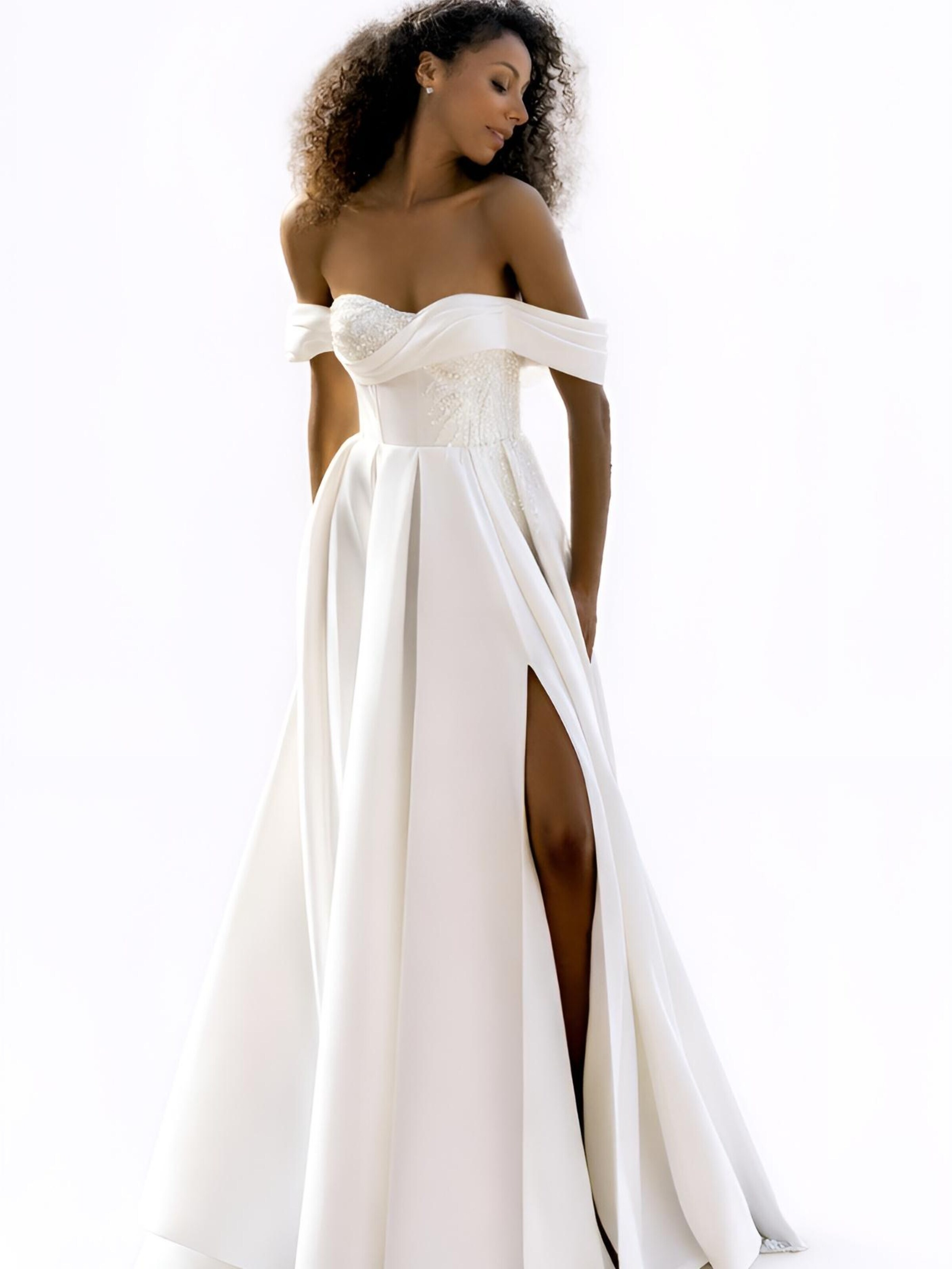 Devotion Dresses Abendkleid 'Wedding Dress Astras' in Weiß: Vorderseite