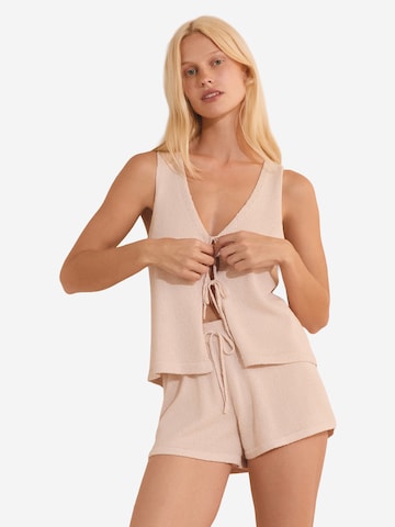 ETAM Korte pyjama 'Assia' in Beige