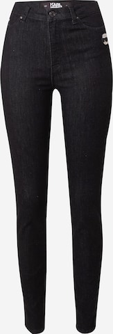 Karl Lagerfeld Slimfit Jeans 'IKONIK 2.0' in Zwart: voorkant