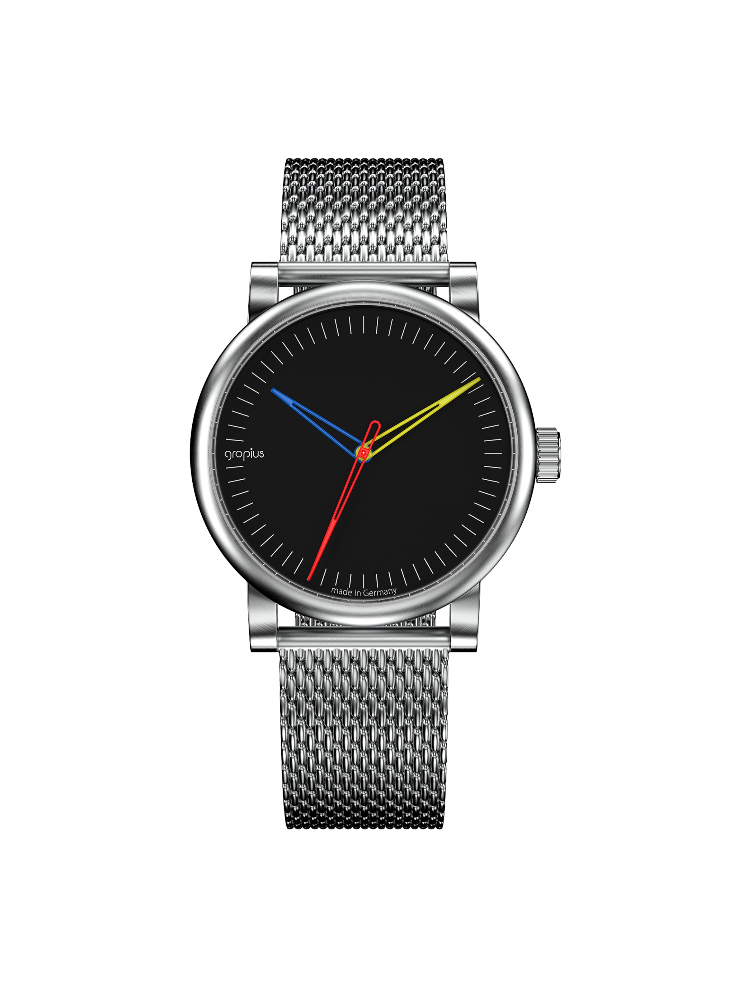 WALTER GROPIUS Analog Watch 'ATRIUM' in Silver: front