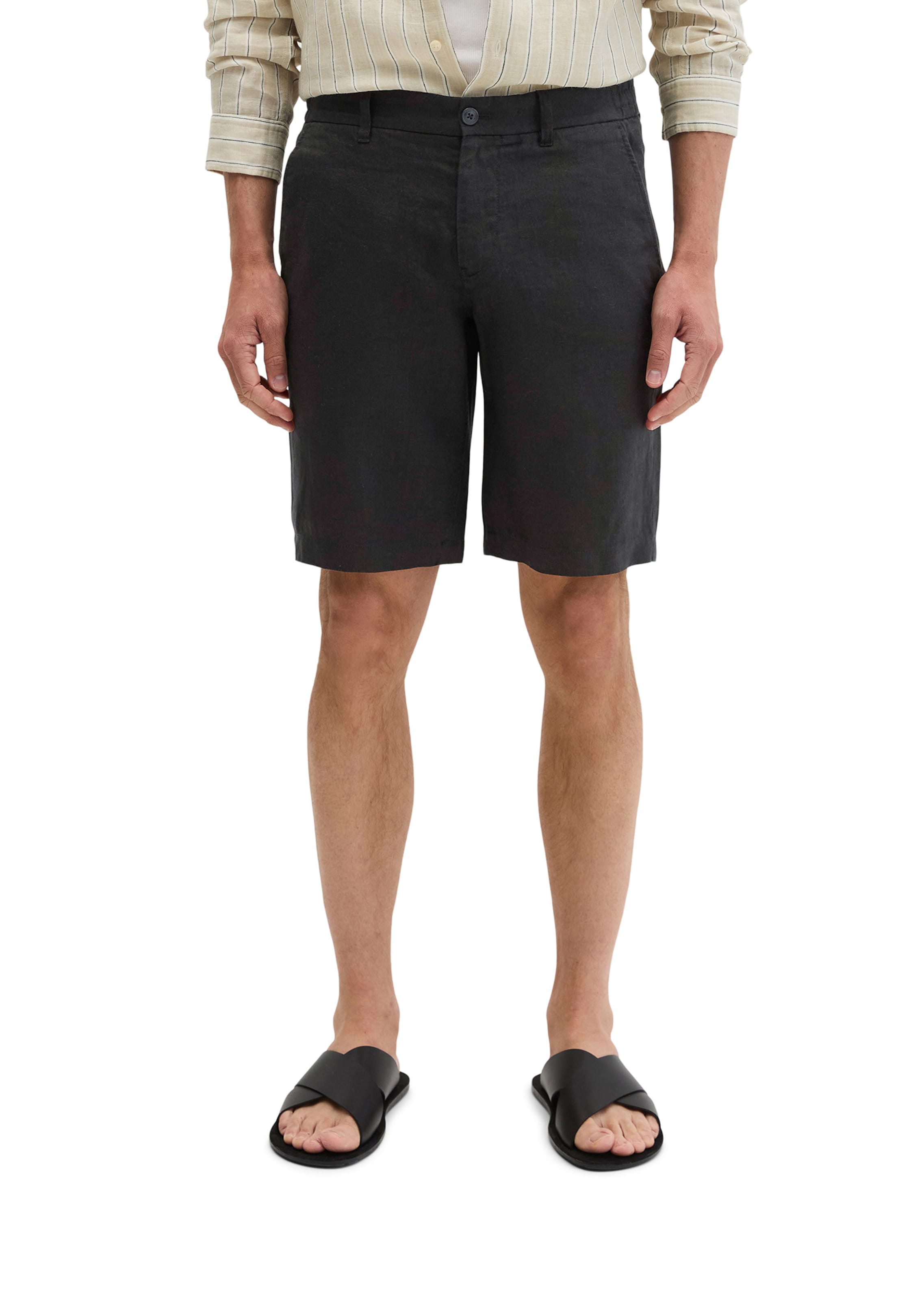 Marc O'Polo Regular Broek 'Reso' in Zwart: voorkant