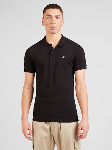 Calvin Klein Jeans Poloshirt in Schwarz: predná strana