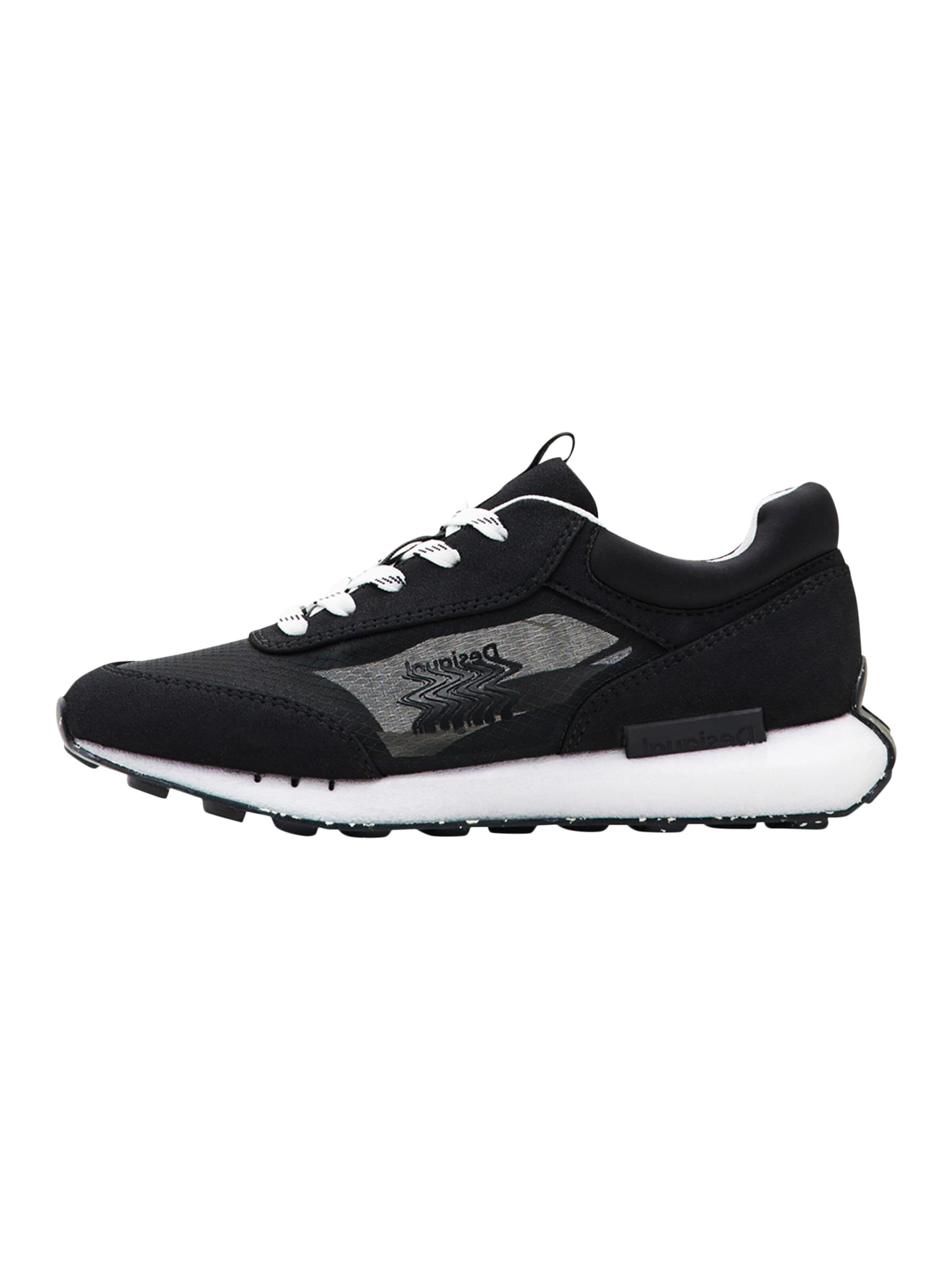 Chaussure de sport à lacets Desigual en noir : devant