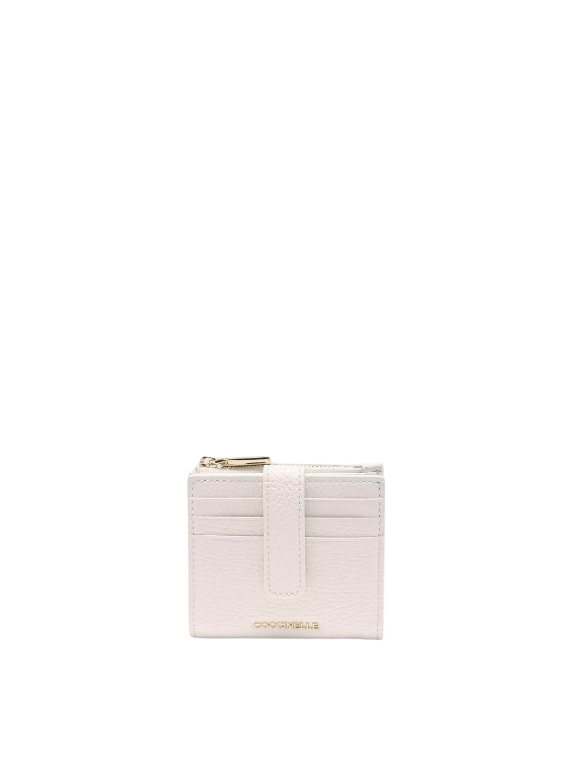 Coccinelle Wallet 'COCCINELLE METALLIC 2' in White: front