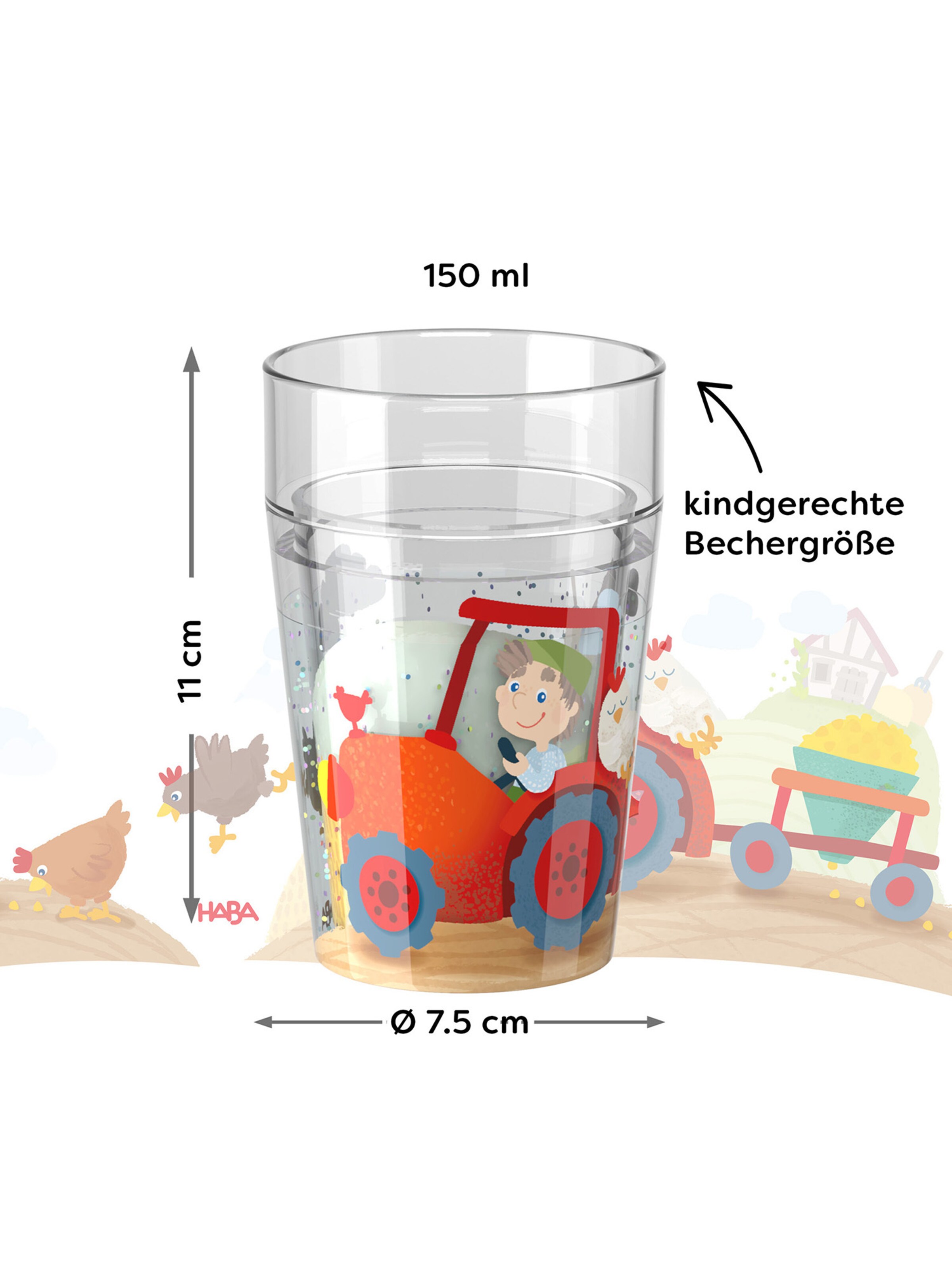 HABA Becher ' Glitzerbecher ' in Mischfarben