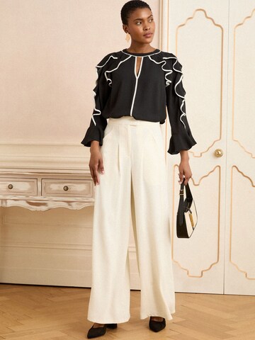 Chemisier love & roses en noir