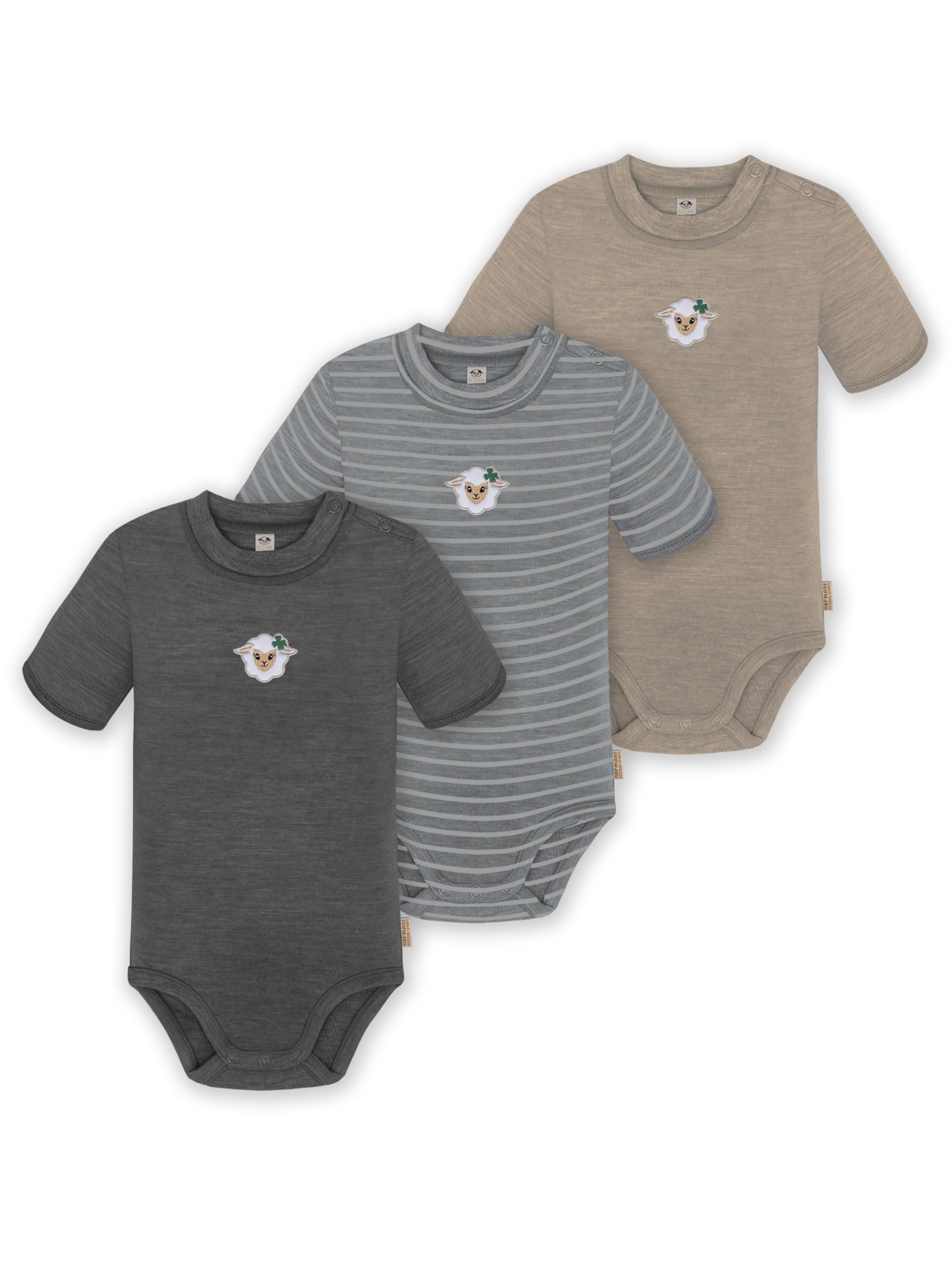 Barboteuse / body 'Tihoi' normani en gris : devant