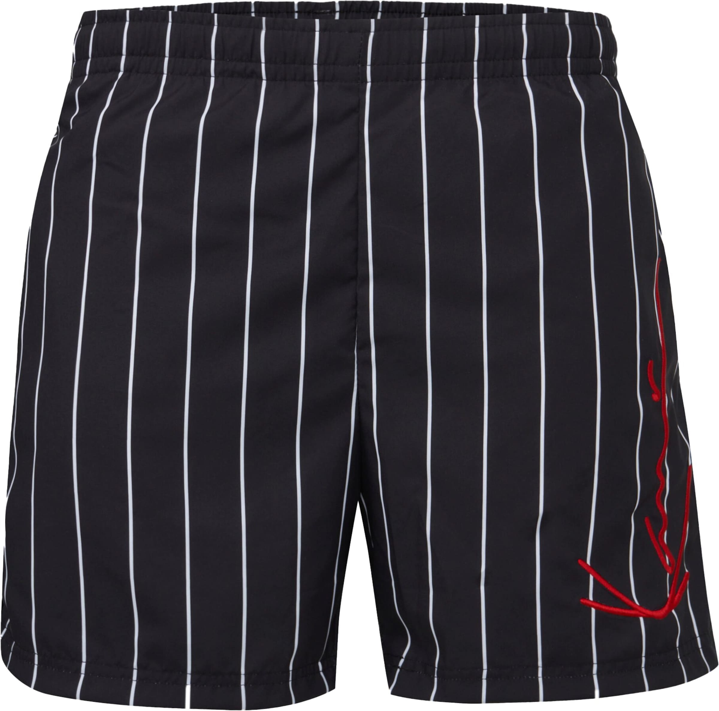 Shorts de bain Karl Kani en noir : devant