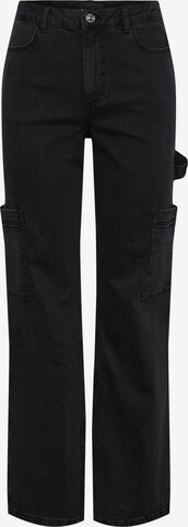 regular Jeans cargo 'JOELLA' di PIECES in nero: frontale