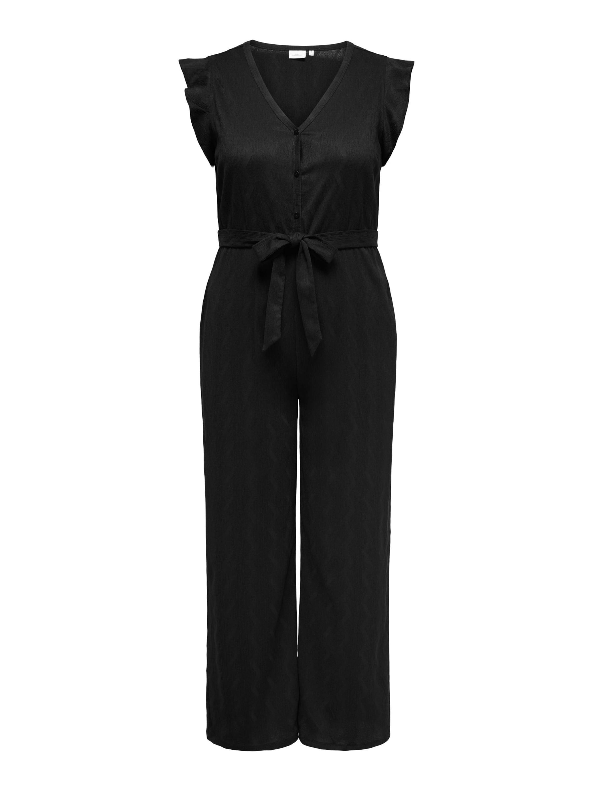 ONLY Carmakoma Jumpsuit 'CARDia' in Zwart: voorkant