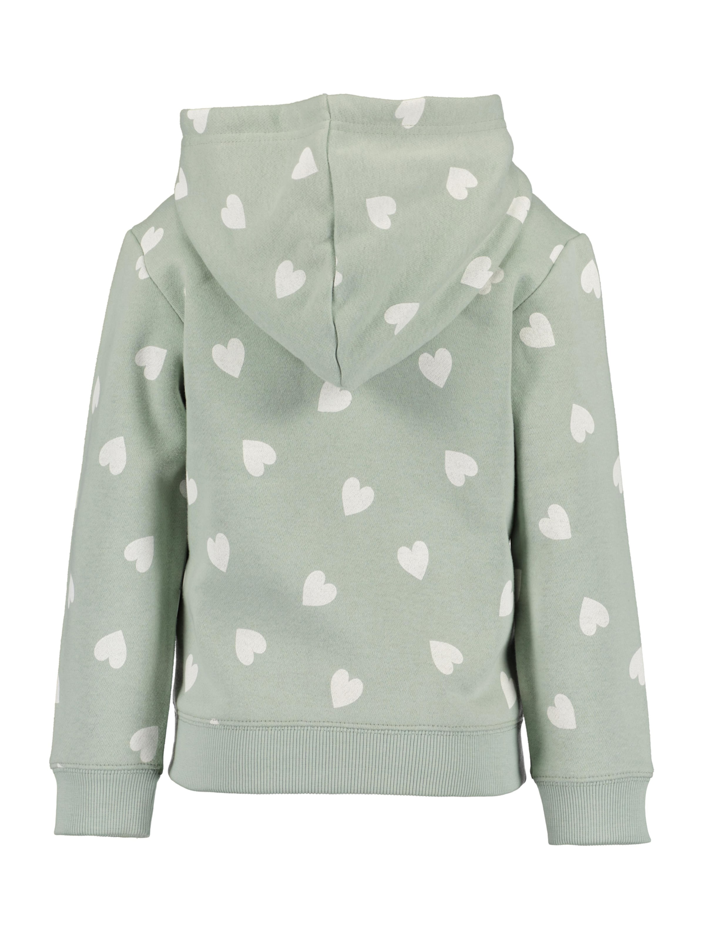 BLUE SEVEN Zip-Up Hoodie in Green