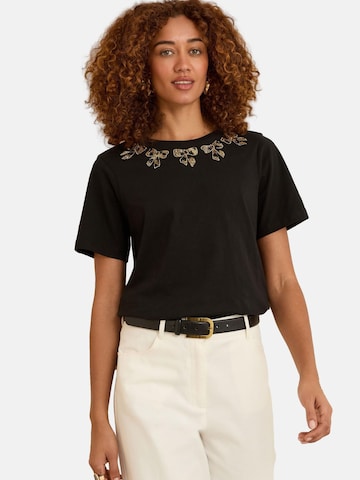 juoda love & roses Marškinėliai: priekis