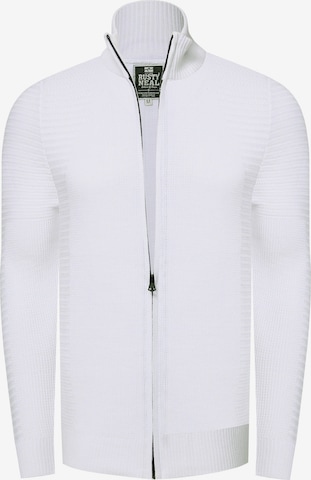 Rusty Neal Gebreid vest in Wit: voorkant
