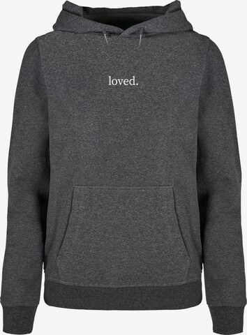 Merchcode Sweatshirt 'Love' in Grijs: voorkant