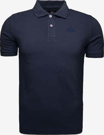 La Martina Shirt 'Map300' in Blauw: voorkant