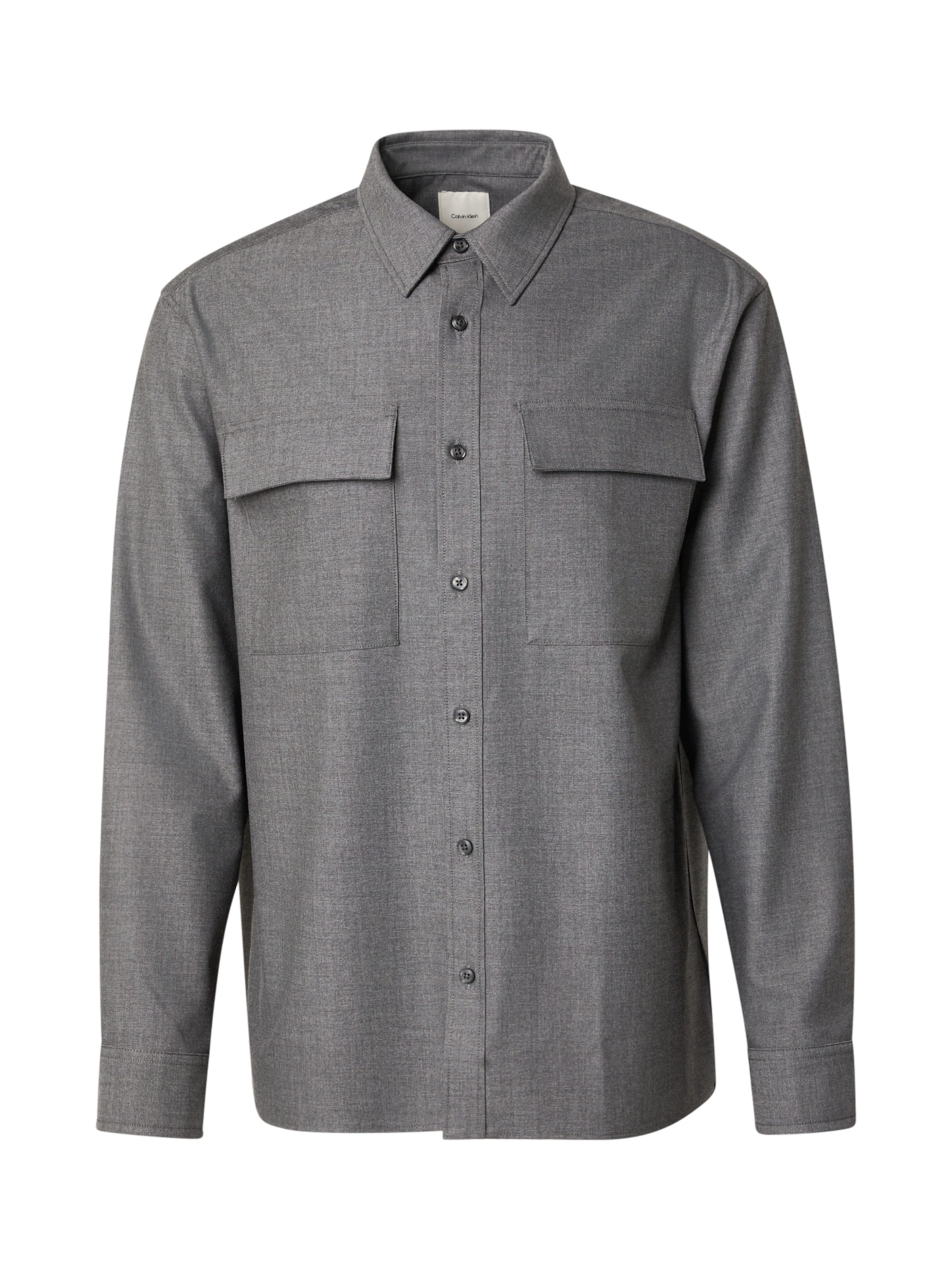 Calvin Klein - Ajuste confortable Camisa en gris: frente