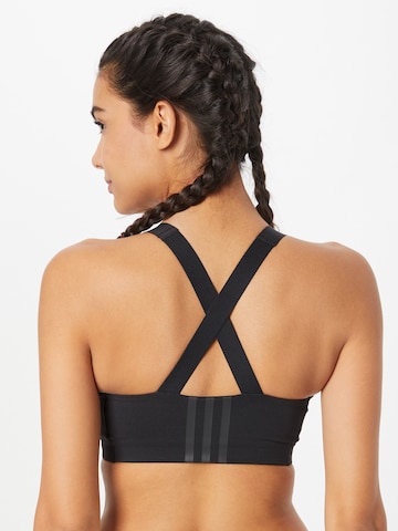 ADIDAS SPORTSWEAR High Support Sports Bra 'Tlrd Impact Luxe High-Support Zip' in Black