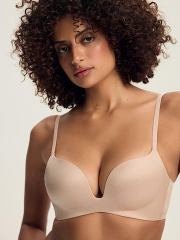 ESOTIQ - Push-up Sujetador 'Shapy' en beige: frente
