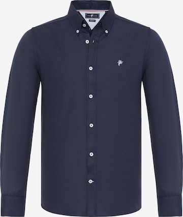 DENIM CULTURE Regular fit Button Up Shirt 'EDIZ' in Blue: front