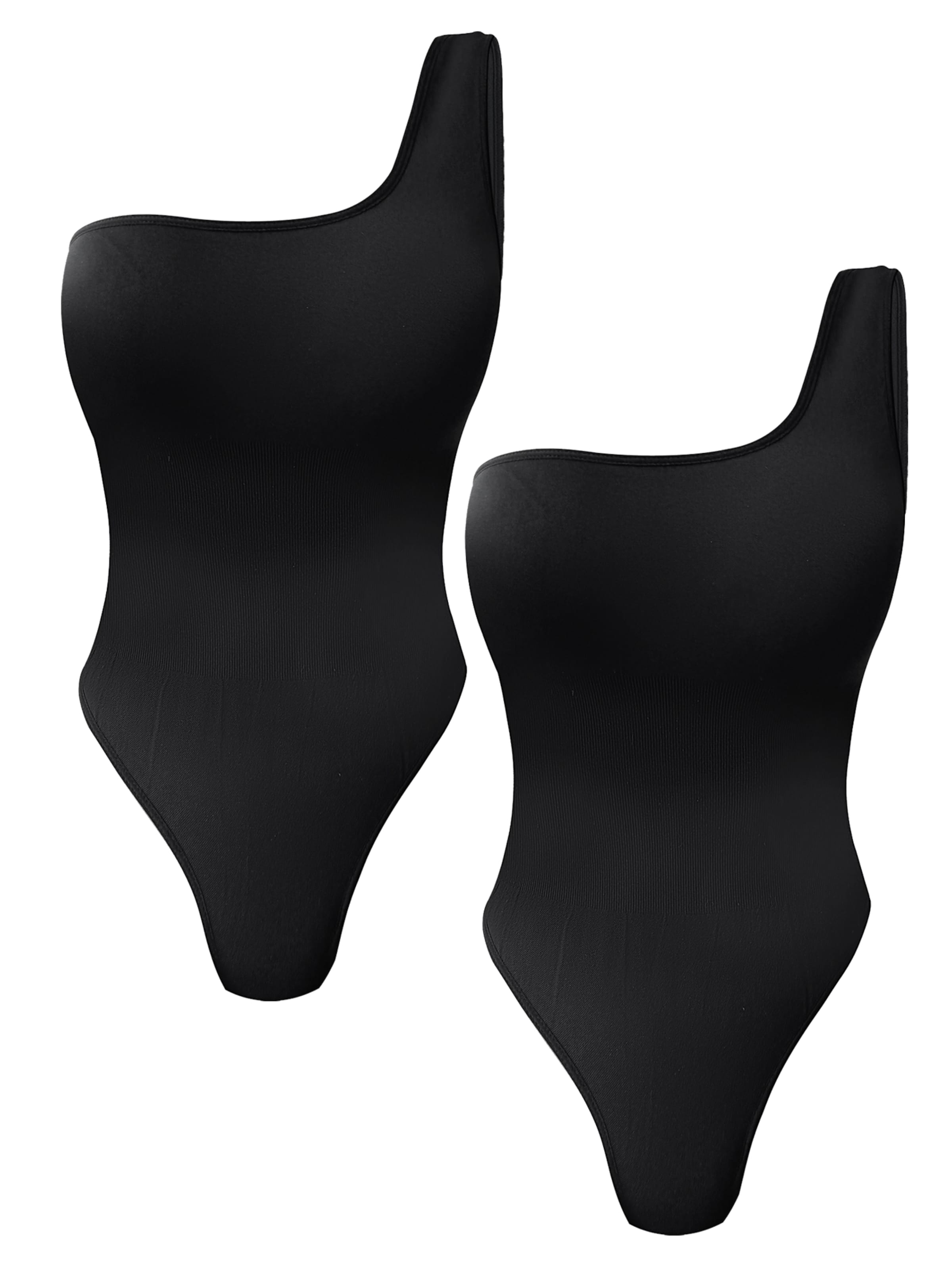 MEETWEE Shaping Bodysuit in Black: front