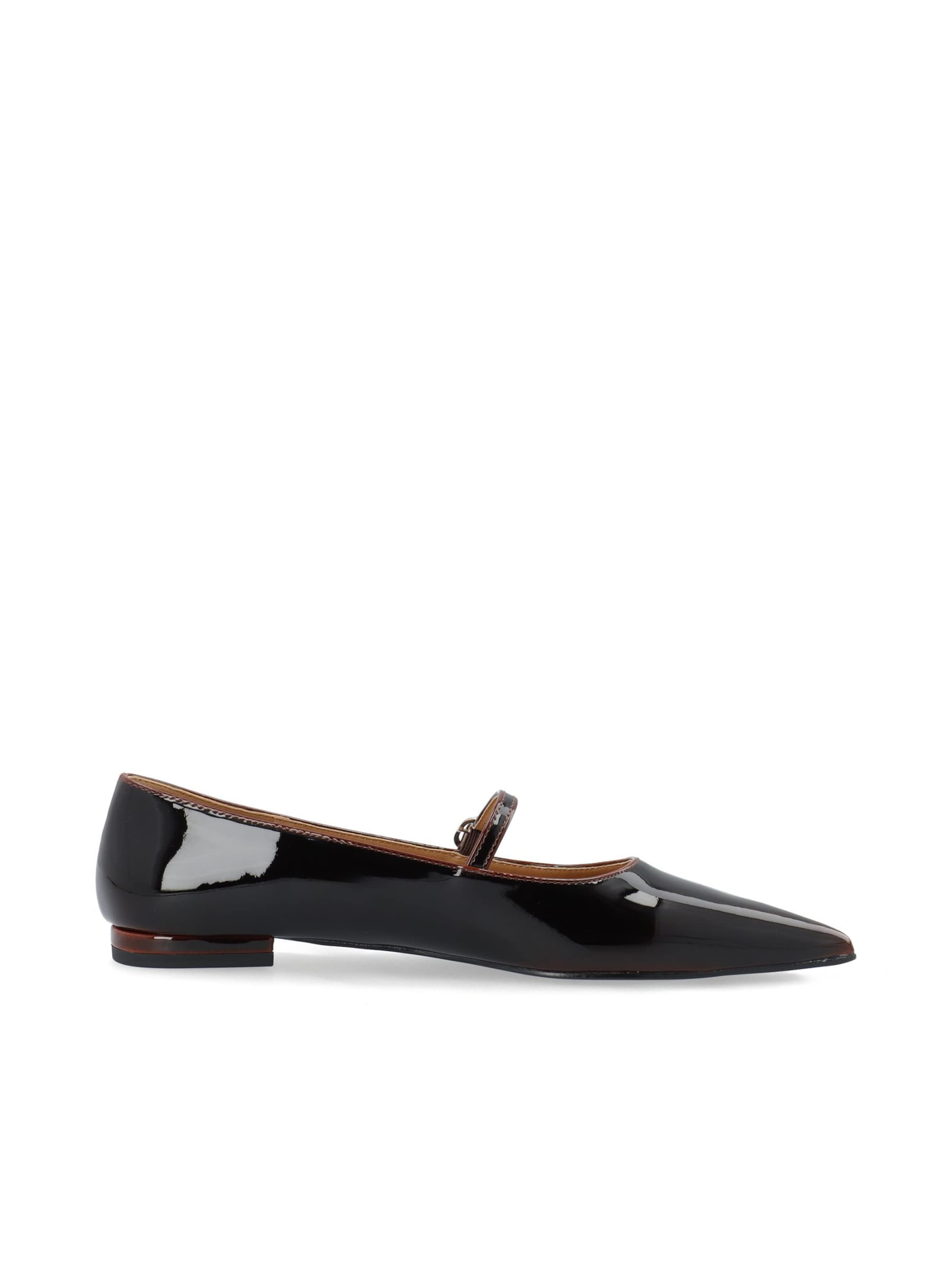 Ballerines à lanières 'Bari' Bianco en marron