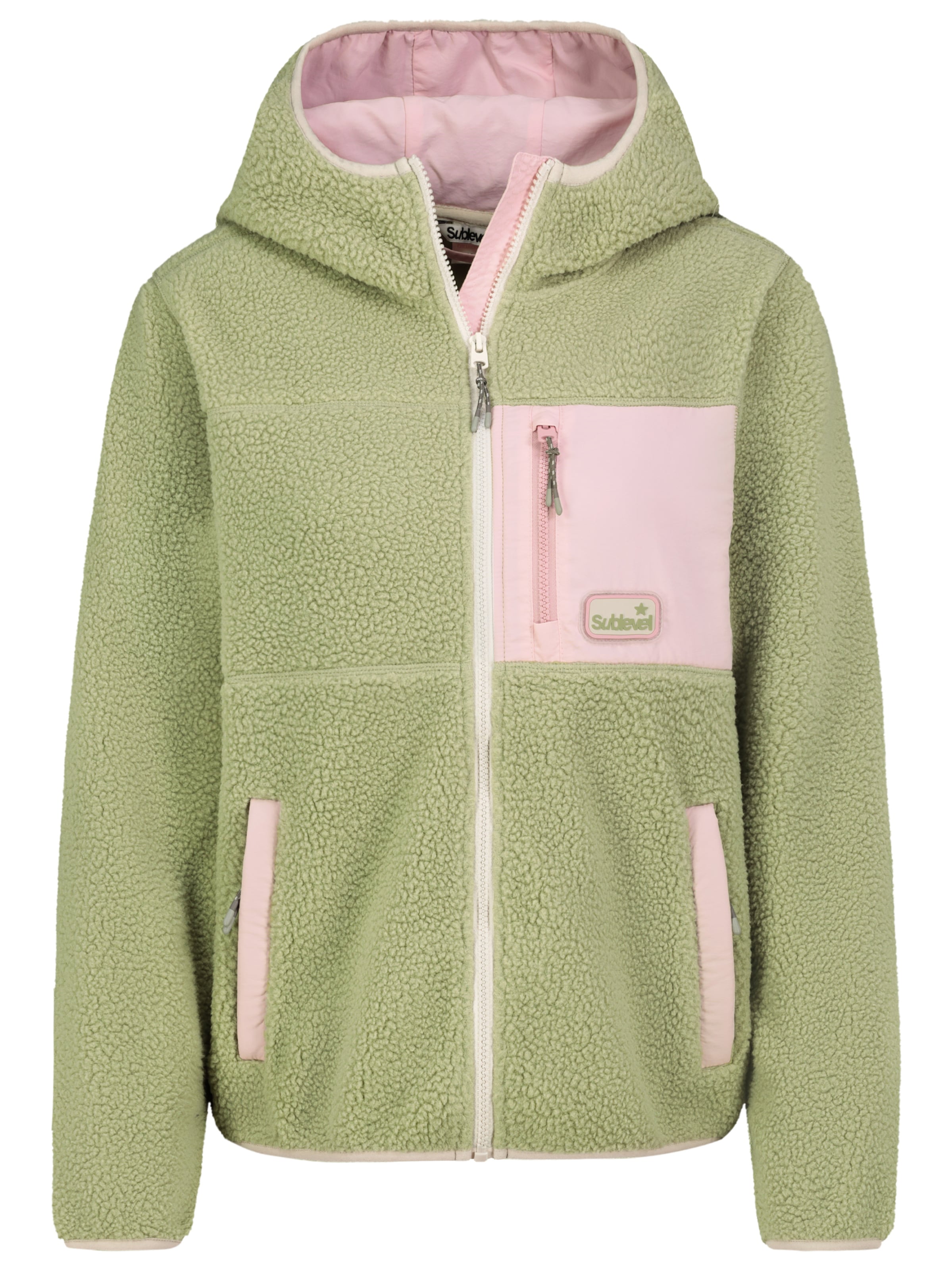 Sublevel Fleecejacke in Grün: Vorderseite