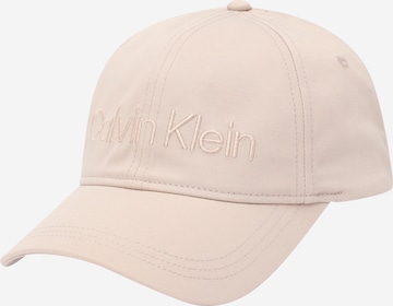 Cappello da baseball di Calvin Klein in beige: frontale