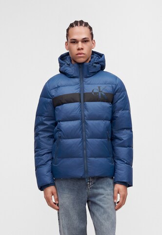 Calvin Klein Jeans Χειμερινό μπουφάν σε μπλε: μπροστά