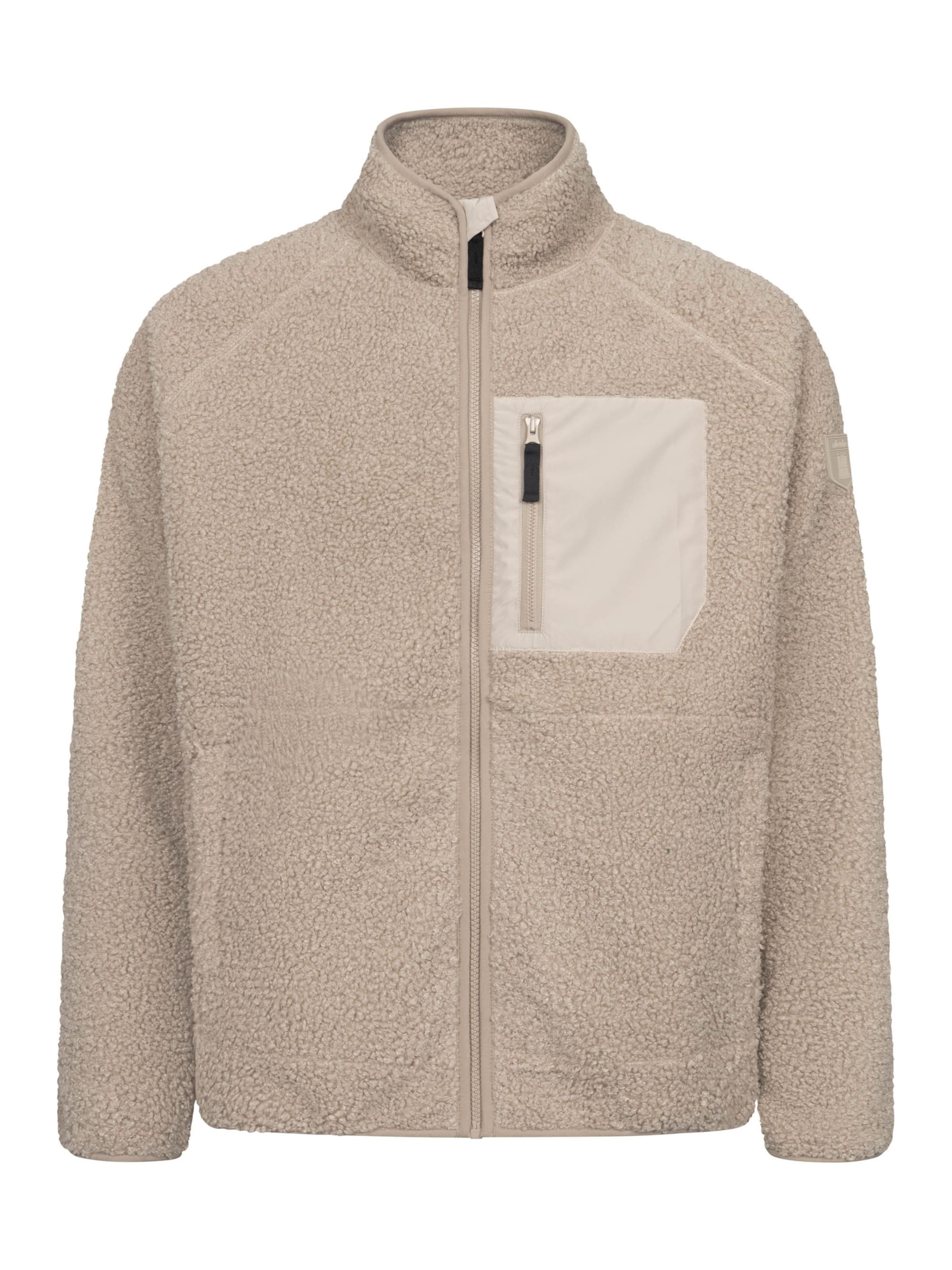 Derbe Fleecejacke 'Kuschelby' in Beige: Vorderseite