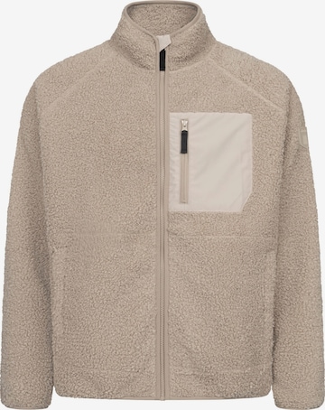 Derbe Fleecejacke 'Kuschelby' in Beige: Vorderseite