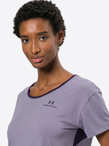 UNDER ARMOUR Performance Shirt 'Rush' in Purple