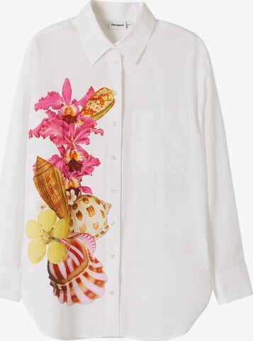 Camicia da donna 'M. Christian Lacroix shells' di Desigual in bianco: frontale