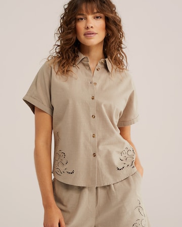 WE Fashion Blúz - bézs: elől