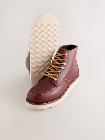 Next Lace-Up Boots in Red