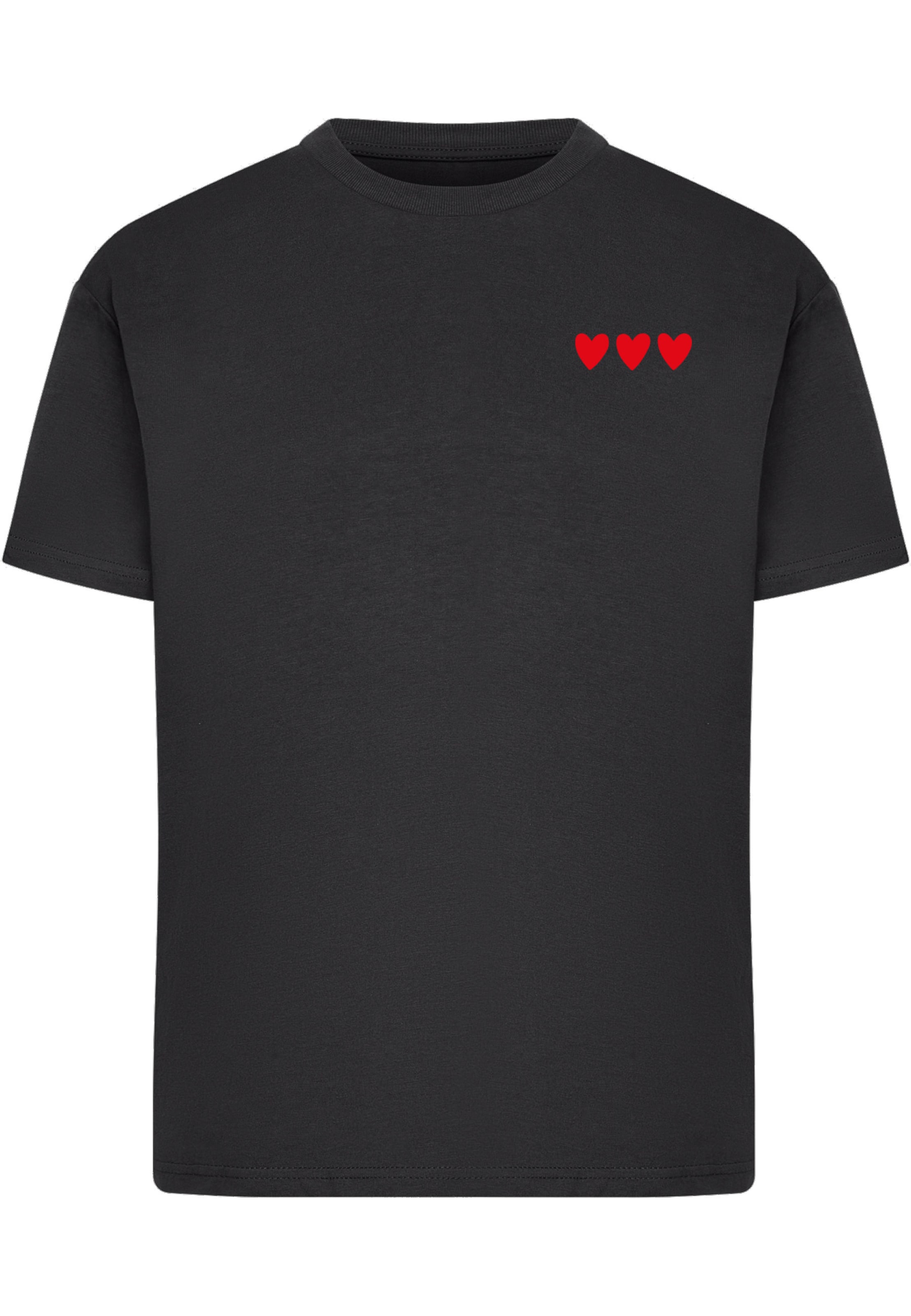 Miss Tee Koszulka 'Amour Toujours Heart' w kolorze czarny: przód
