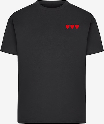 Miss Tee Koszulka 'Amour Toujours Heart' w kolorze czarny: przód