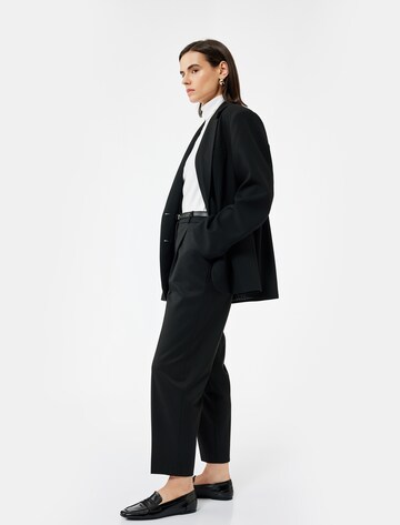 Koton Loose fit Trousers with creases in Black