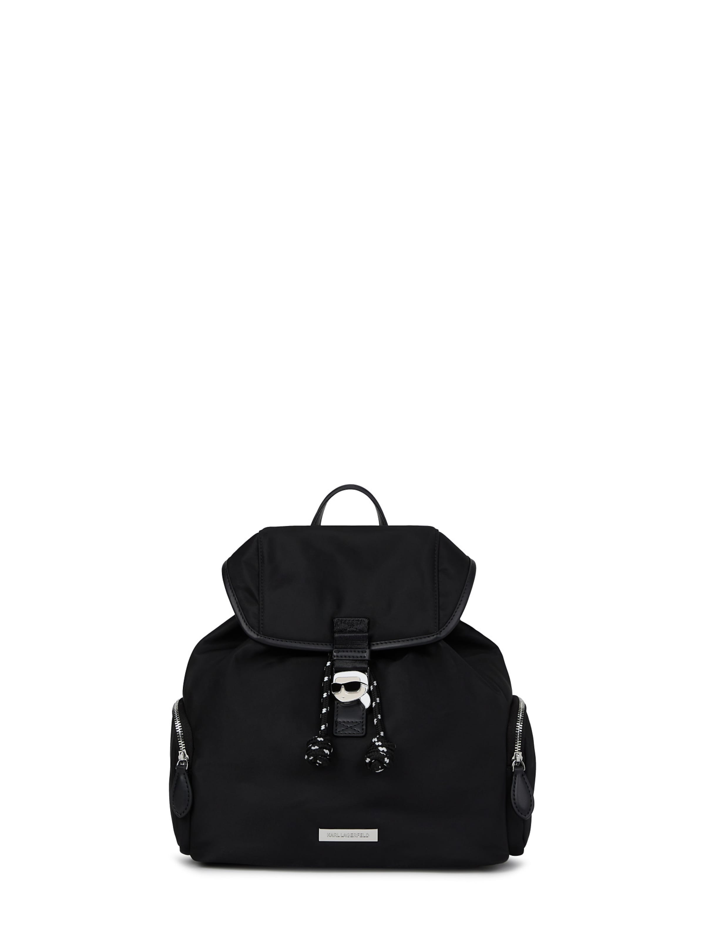 Karl Lagerfeld - Mochila 'Ikon' em preto: frente