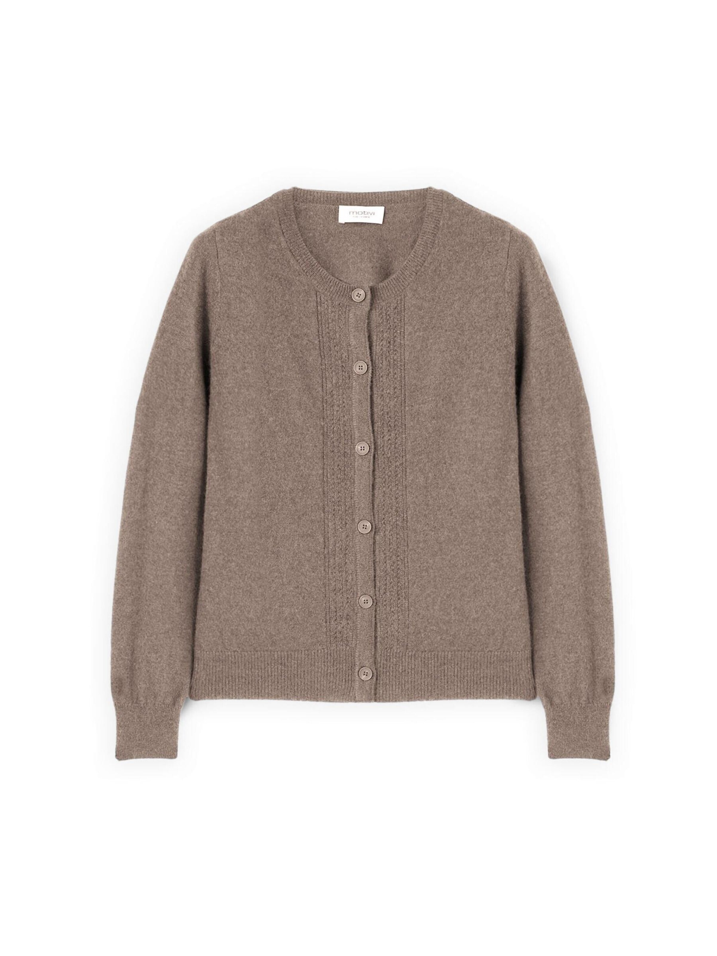 MOTIVI Knit cardigan in Beige: front
